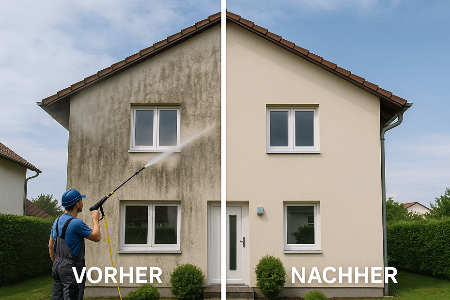 fassadenreinigung Fassadenreinigung vorher nachher